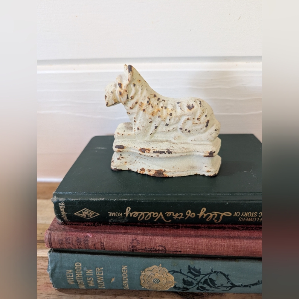 Vintage Cast Iron Scottie Dog Door Stop